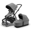 THULE Kinderwagen (Buggy) SLEEK inkl. Bassinet grey melange/black grey melange/black grey melange 8/11 